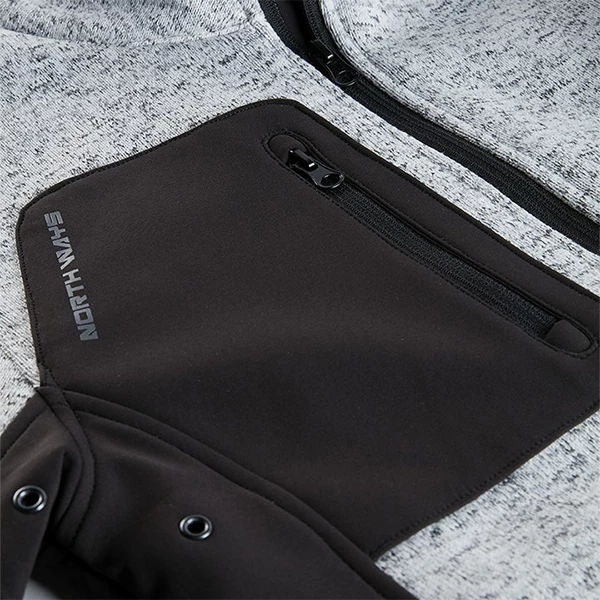 North Ways Veste Blouson Polaire De Travail Veste Travail Femme Louise Gris Clair XL 1467 LOUISE Gri Clair Chiné XL – Image 5