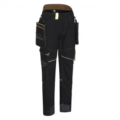 Pantalon De Travail Multipoches - Vicente North Ways - Noir/Camel - Taille 38