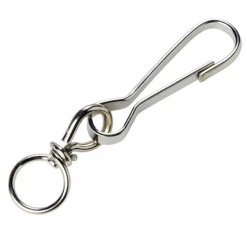 Vigouroux Accessoires Antichute Mousqueton, Poulie, Stop Chute Mousqueton Simplex Avec Touret - Acier Zingué - Longueur 30 Mm