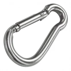 Vigouroux Accessoires Antichute Mousqueton, Poulie, Stop Chute Mousqueton Alpin - Acier Zingué - Diamètre 8 Mm - Longueur 80 Mm