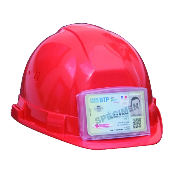Porte Badge Adhésif Pour Casque De Chantier Taliaplast â Image 2