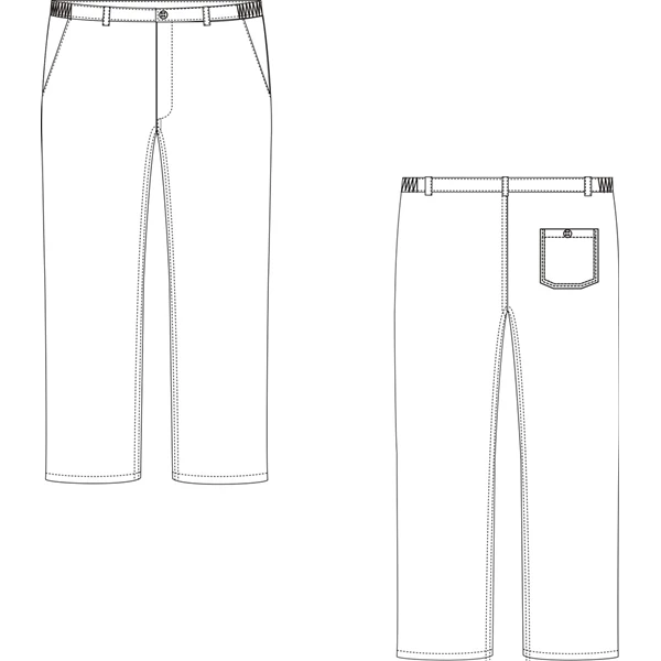 VĂȘtements De Cuisine Et Restauration Pantalon De Cuisine PBV 100% Coton Pied De Poule - Taille 38 15AET38 â Image 2