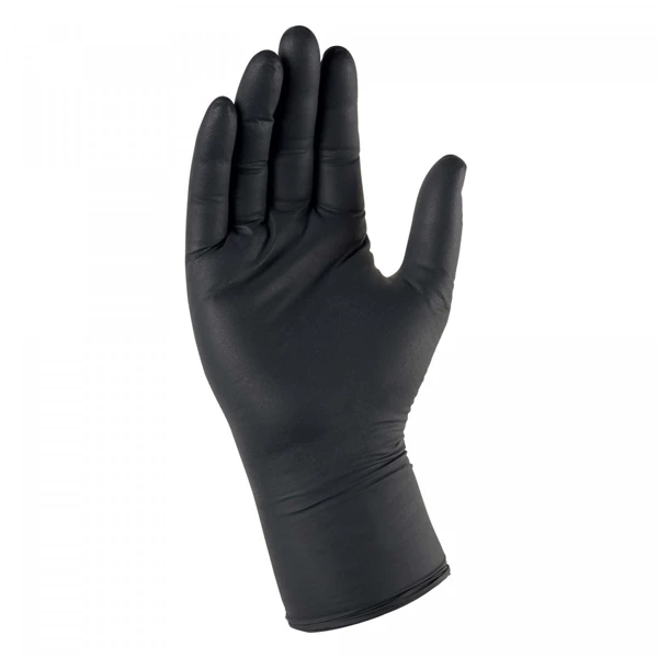 Coverguard Protections Jetables: Gants Et Charlotte Gant à Usage Unique Nitrile Noir Non Poudré Taille 7 - Boîte De 100 – Image 2