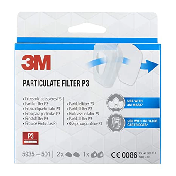 Filtres Pour Masques De Protection Respiratoire Filtres Particules Trapézoïdales Série 5000 3M Masque 1 Paire â Image 3