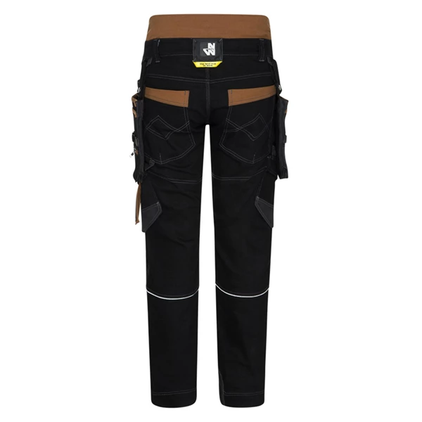 Pantalon De Travail Multipoches - Vicente North Ways - Noir/Camel - Taille 50 – Image 4