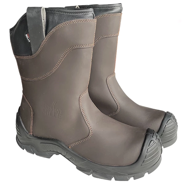Bottes De Sécurité Et De Travail Bottes Unitan Fourrées Gaston Mille S3 HI CI SRC Tout Terrain Taille 43 – Image 2