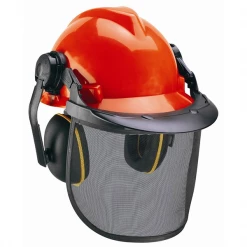 EuroProtection - Coverguard Casque De Chantier Casque De Protection Forestier Complet - Coquilles Antibruit, Visière Amovible Euro-Protection