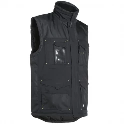 Gilets De Travail Sans Manche Gilet Sans Manche Ali North Ways Déperlant 8 Poches Noir Taille 2XL