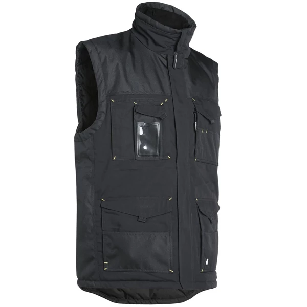 Gilets De Travail Sans Manche Gilet Sans Manche Ali North Ways Déperlant 8 Poches Noir Taille 2XL