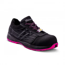 Chaussure De Sécurité Basse Chaussure Sécurité Basse Femme Eris S3 SRA ESD Gaston Mille Noir Rose 39