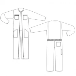 PBV Combinaisons De Travail Combinaison Travail Double Zip 65% Polyester 35% Coton Vert US Taille 3