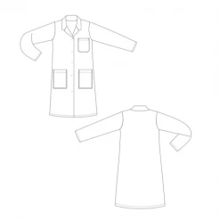 Blouse Et Tablier De Travail Blouse Blanche Pour Femme Manches Longues à Pressions - PBV - Taille 0