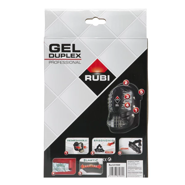 Accessoires Epi Genouillères GEL DUPLEX - Rubi Protection Risques Professionnels - Paire – Image 6