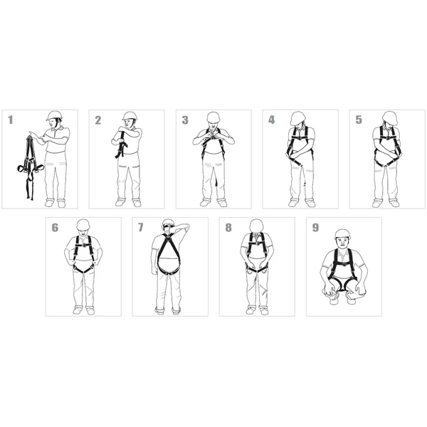Harnais De Sécurité Antichute Harnais Sécurité Confort 3 Points D'accrochage Suspension Levac 3800G – Image 2