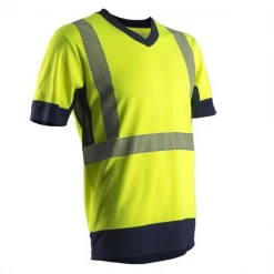 T Shirt Haute Visibilité T-shirt Haute Visibilité Coverguard Komo Jaune Et Bleu Marine Taille 3XL