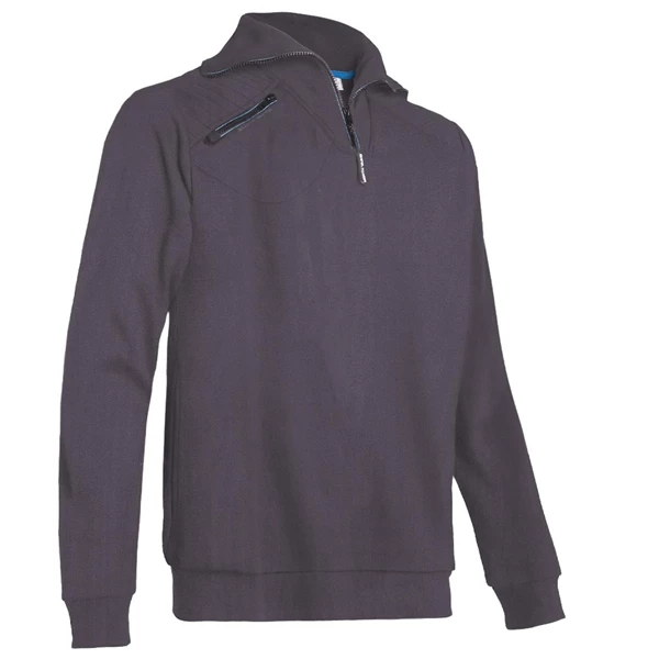 North Ways Pull De Travail Pull Col Camionneur Zippé Largo Gris Taille L North-Ways 9665 GRIS L – Image 4