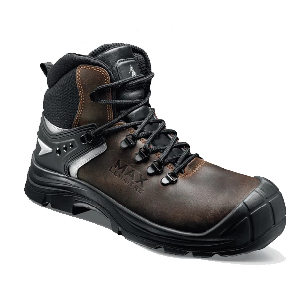 Chaussure Haute De Sécurité Chaussure De Sécurité MAX UK 2.0 Lemaitre Cuir Haute Marron S3 – T 42