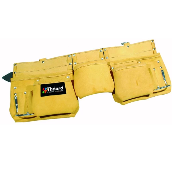 Ceinture Porte Outils Poche à Outils à 9 Poches Théard Avec Ceinture En Cuir Et 2 Anneaux â Image 2