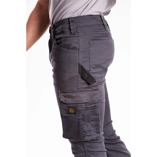 Rica Lewis Workwear Pantalon De Travail Jean De Travail Rica Lewis Stretch Multi-poches Ardoise - Taille 40 – Image 3