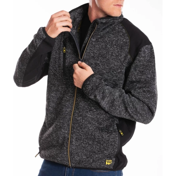 Rica Lewis Workwear Pull De Travail Sweat Zippé Rica Lewis Richie -100 % Polyester - Gris Et Noir - Taille S â Image 5