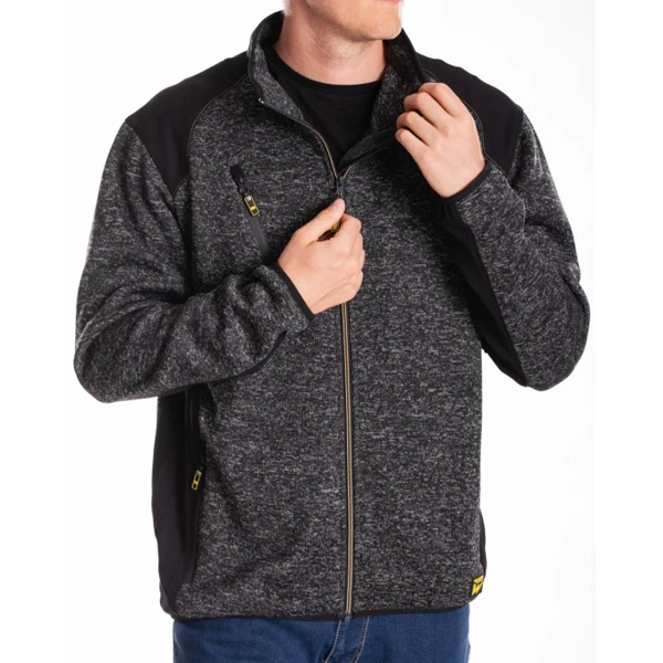 Rica Lewis Workwear Pull De Travail Sweat Zippé Rica Lewis Richie -100 % Polyester - Gris Et Noir - Taille M – Image 4