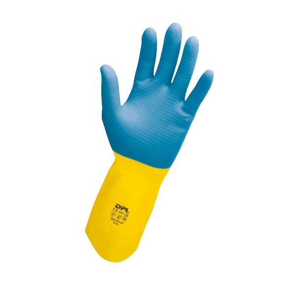 Produits Chimiques Gants Réutilisables En Latex Bleu Et Jaune - Taille XL SPE SP9/131703