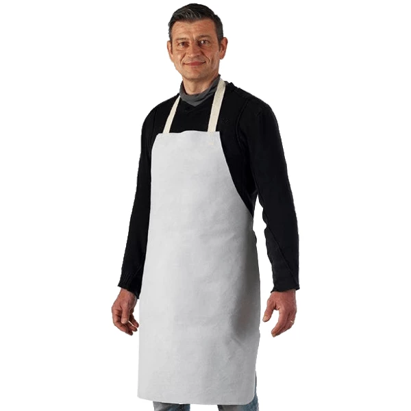 EuroProtection - Coverguard Blouse Et Tablier De Travail Tablier En Cuir Croûte Vachette Blanc Coverguard Pour Soudeur 120x90 Cm â Image 2