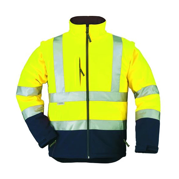 EuroProtection - Coverguard Vestes Hv Haute VisibilitĂ© Veste Haute Visibilité Softshell Station Coverguard Jaune Marine L – Image 3